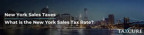 Sales Taxes In New York