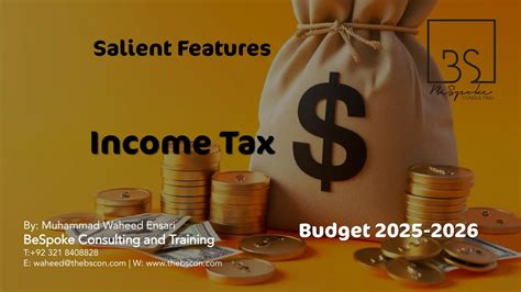 Salient Features Of Income Tax Measures Salient Features Of Income Tax Measures