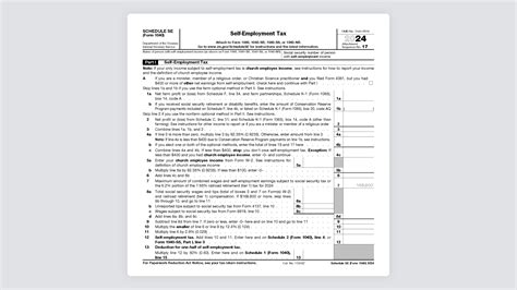Schedule Se Tax Form