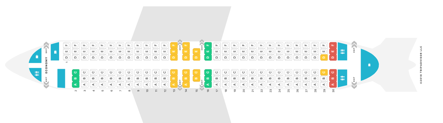 Seat Map Of Southwest Airlines Boeing 737 700 Aircraft