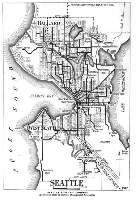 Seattle S Car Free Past Map Of Seattle Municipal Street Railway From 1912 R Seattle Seattle S Car Free Past Map Of Seattle Municipal Street Railway From 1912 R Seattle