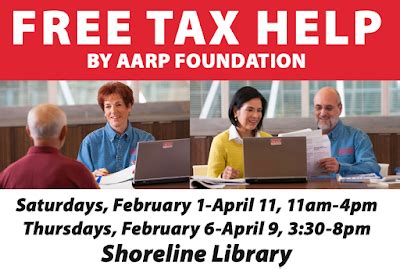 Shoreline Area News Free Tax Help By Aarp Foundation At Shoreline Library Shoreline Area News Free Tax Help By Aarp Foundation At Shoreline Library