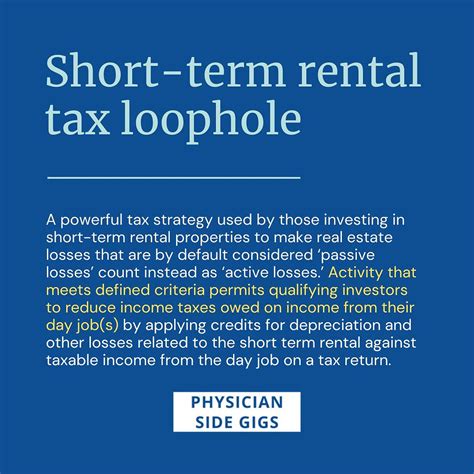 Short Term Rental Tax Loophole