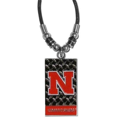 Siskiyou Jewelry Nebraska Cornhuskers Official Team Fan Gear Diamond Plate Rope Pendant