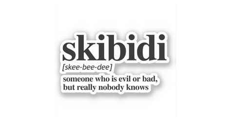 Skibidi Definition Sticker Zazzle
