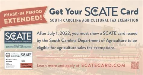 South Carolina Issuing Card For Ag Sales Tax Exemptions Phase In Period Extended To July 1 South Carolina Farm Bureau