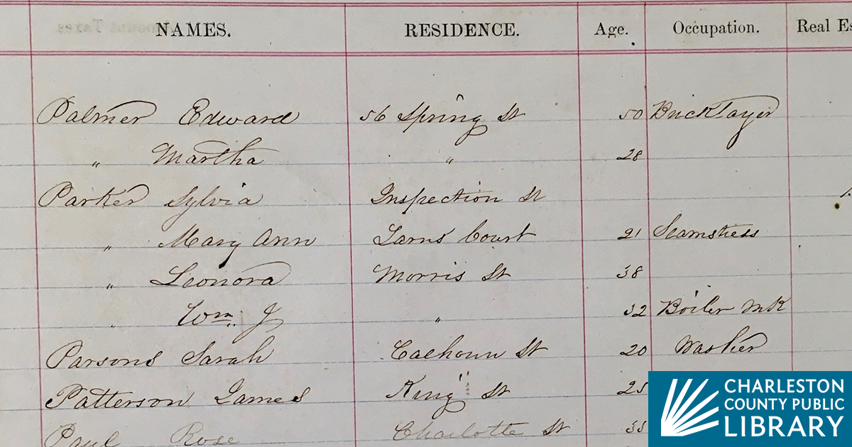South Carolina S Capitation Tax On Free People Of Color 1756 1864 Charleston County Public Library