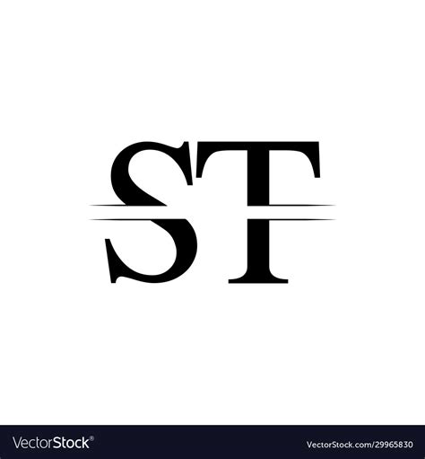 St Logo S T Design White St Letter St Letter Logo Design Initial