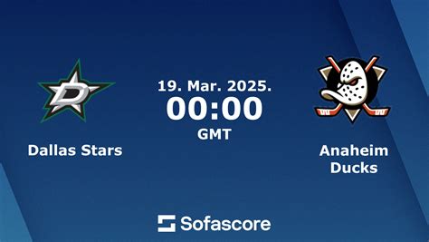 Stars Vs Ducks Scores Amp Predictions Sofascore
