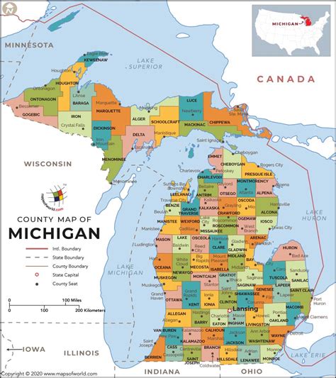 State And County Maps Of Michigan State And County Maps Of Michigan