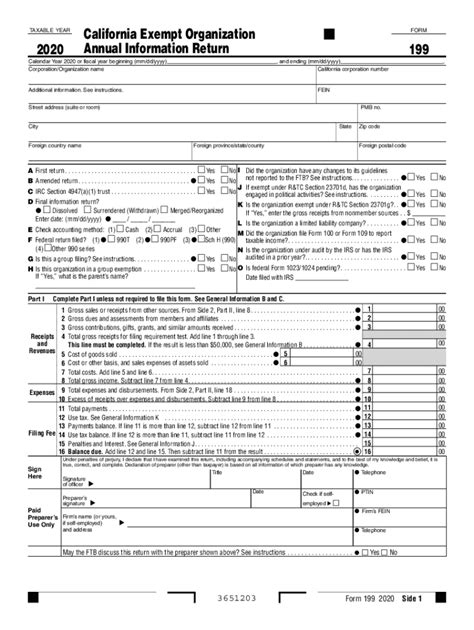 State Of California Tax Form