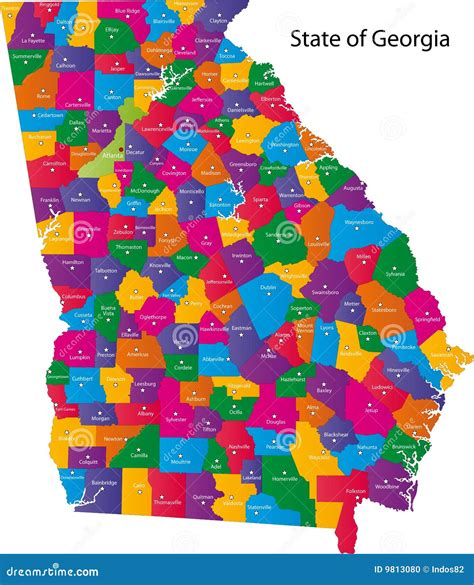 State Of Georgia Stock Photo Image 9813080