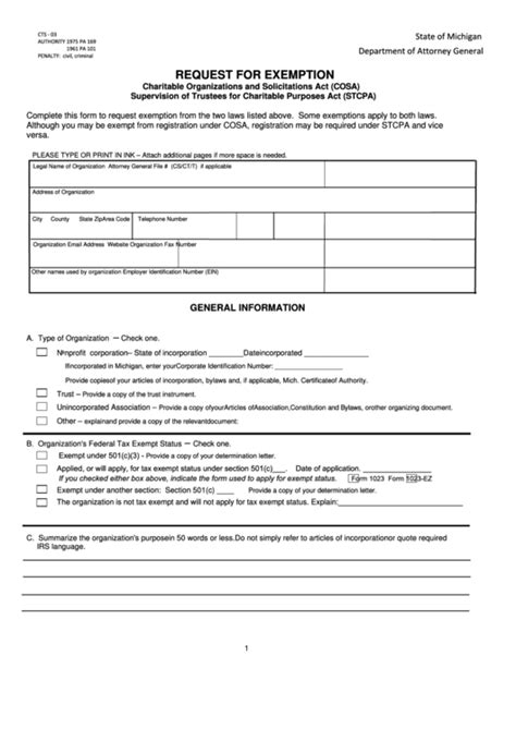 State Of Michigan Tax Exempt Form