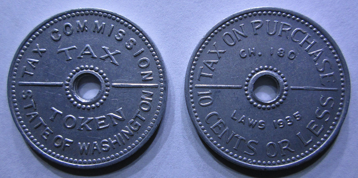 State Of Washington Sales Tax Token Our T2299 Ebay State Of Washington Sales Tax Token Our T2299 Ebay