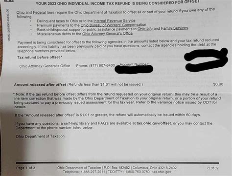 State Tax Refund Offset R Dayton