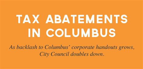 Tax Abatements In Columbus As Backlash To Columbus Corporate By Liliana Rivera Baiman Medium