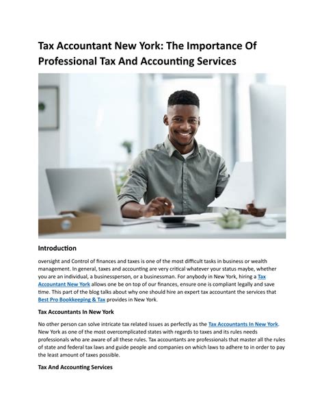 Tax Accountant New York