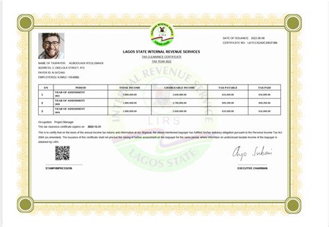 Tax Certificate