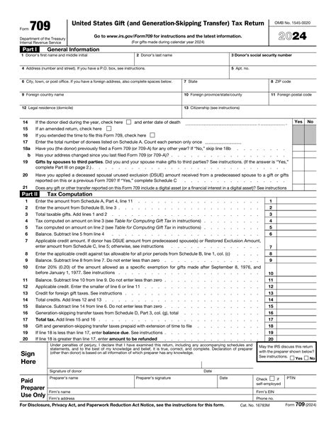 Tax Form 709