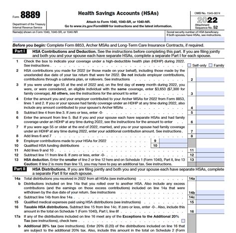 Tax Form 8889