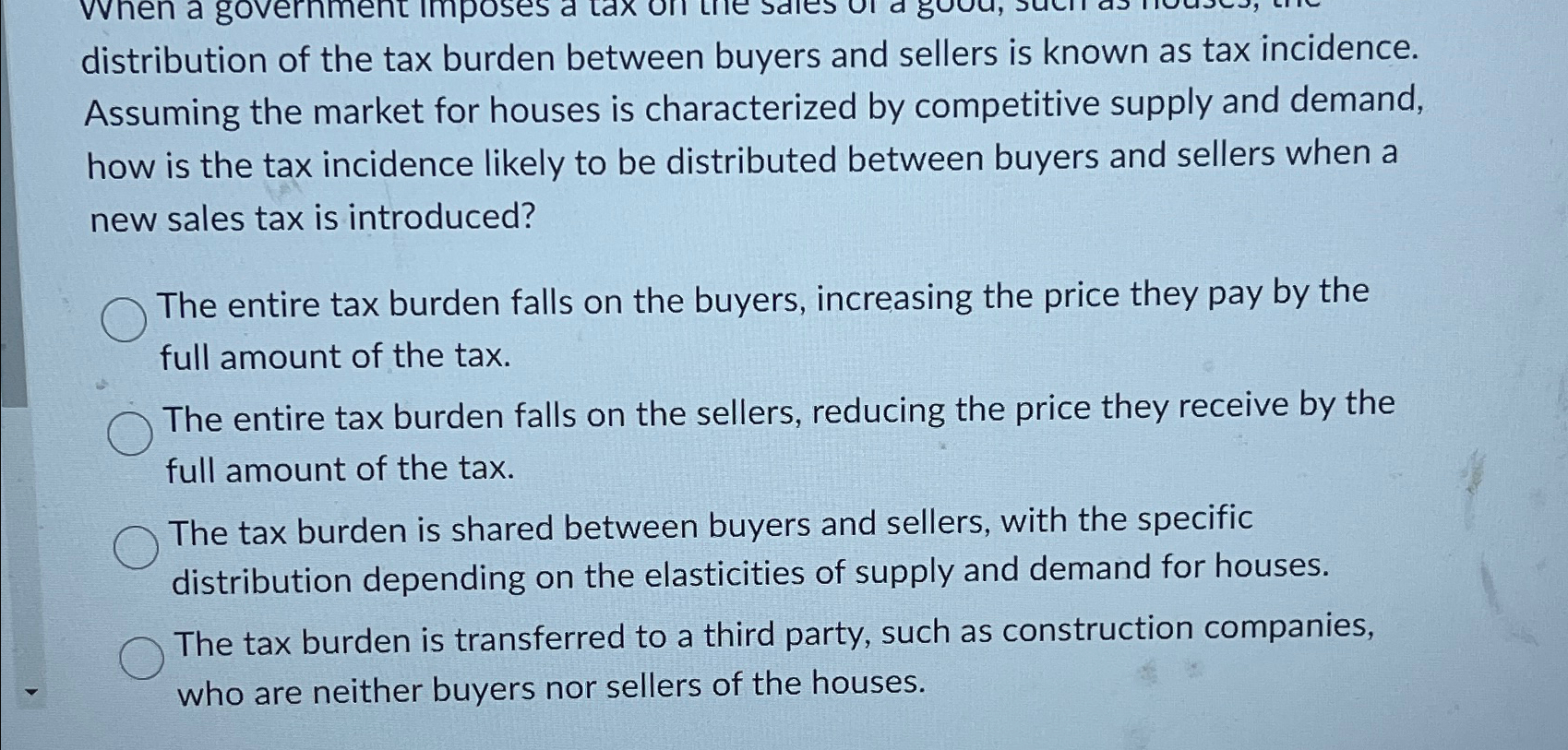 Tax Incidence How The Tax Burden Is Shared Between Buyers And Sellers