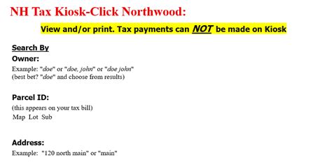Tax Kiosk Nh