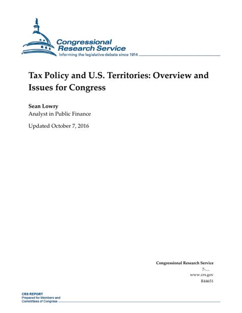 Tax Policy And U S Territories Overview And Issues For Congress Everycrsreport Com Tax Policy And U S Territories Overview And Issues For Congress Everycrsreport Com