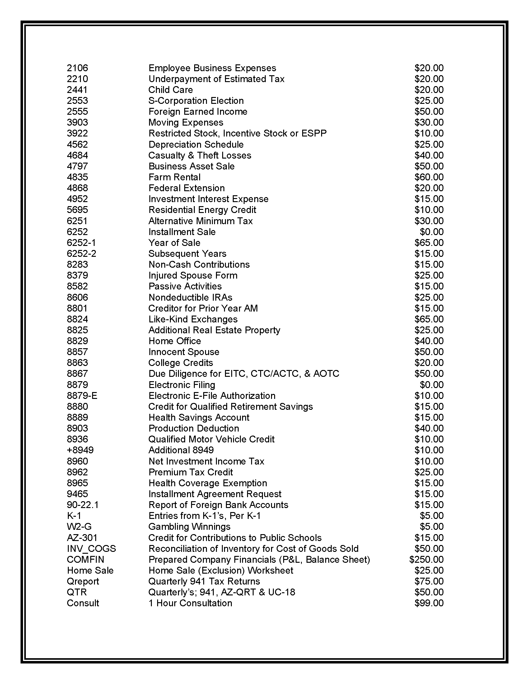Tax Preparation Fees And Pricing At 80 Taxrecover Tax Preparation Fees And Pricing At 80 Taxrecover