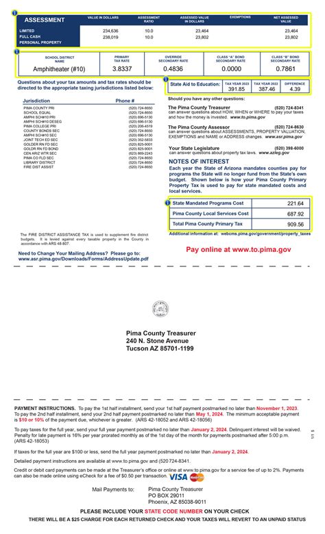 Tax Statement Without Coupon Pima County Arizona Tax Statement Without Coupon Pima County Arizona