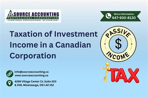 Taxation Of Investment Income In A Canadian Corporation A Comprehensive Guide Source Accounting Professional Corporation