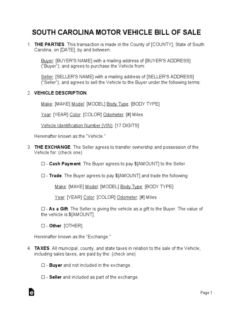 Taxes In South Carolina