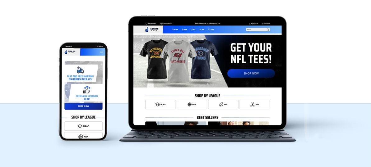 Team Fan Shop E Commerce Website Design Example Bluetuskr