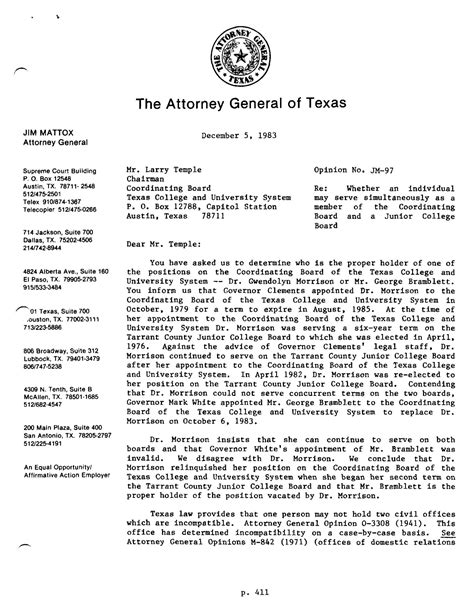 Texas Attorney General Opinion Jm 1192 The Portal To Texas History Texas Attorney General Opinion Jm 1192 The Portal To Texas History