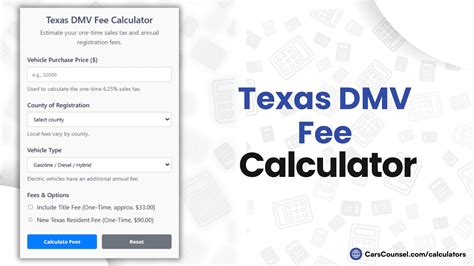 Texas Registration Calculator And 2025 Dmv Fee Chart Texas Registration Calculator And 2025 Dmv Fee Chart