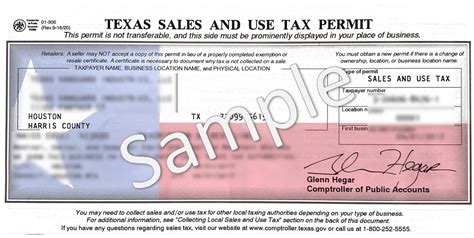 Texas Sales Tax Permit