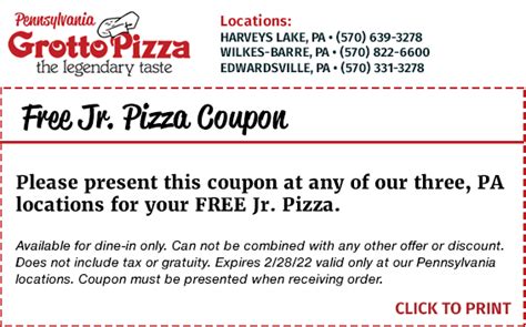 Thank You For Signing Up Here S Your Coupon Grotto Pizza Restaurant The Legendary Taste Thank You For Signing Up Here S Your Coupon Grotto Pizza Restaurant The Legendary Taste