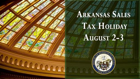 The 2025 Arkansas Sales Tax Holiday Will Begin Saturday August 2 12 01 Am And Will Continue Through Sunday August 3 2025 Until 11 59 Pm Sales Tax Including State And Local Taxes Will
