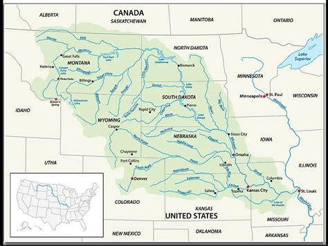 The Missouri River Worldatlas