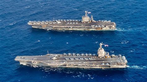 The Navy Is Deploying Its Most Advanced Aircraft Carrier The 13 Billion Nuclear Powered Uss Gerald R Ford To The Mediterranean Joining The Uss Carl Vinson Already In The Persian Gulf