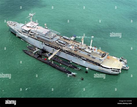 The Us Navy Submarine Tender Uss Emory S Land Conducts A Tended Stock Photo 82973403 Alamy The Us Navy Submarine Tender Uss Emory S Land Conducts A Tended Stock Photo 82973403 Alamy
