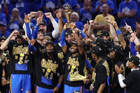 Thunder Win First Nba Title Since Relocating To Okc Hold Off Pacers In Game 7 The Athletic