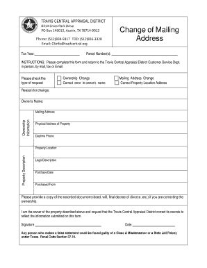 Travis County Appraisal District Fill And Sign Printable Template Online Travis County Appraisal District Fill And Sign Printable Template Online