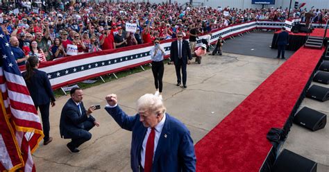 Trump Attacks Harris At N C Rally Asking The Crowd To Back Him Up The New York Times