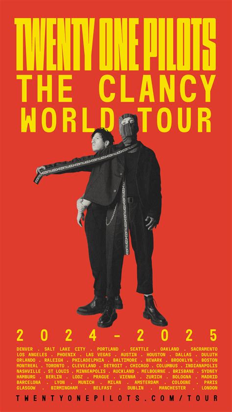 Twenty One Pilots Tickets 2025 The Clancy Tour Dates Vivid Seats Twenty One Pilots Tickets 2025 The Clancy Tour Dates Vivid Seats