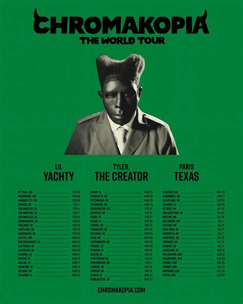 Tyler The Creator Concerts Live Tour Dates 2025 2026 Tickets Bandsintown