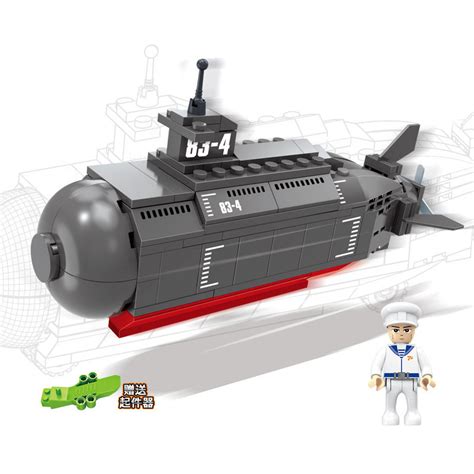 Type 093 Shang Class Submarine Cogo 17004 Military With 160 Pieces Moc Brick Land
