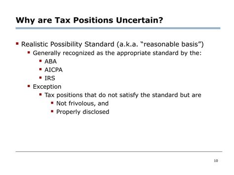 Uncertain Tax Positions
