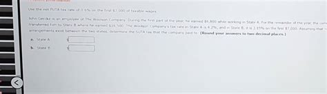 Use The Net Futa Tax Rate Of 06 On The First 7000 Of Taxable Wages In The First Quarter Of The Year Henry Prieto Earned 3000 In Wages And Reported 2400 In Tips To His Employer How Much Would 97667