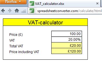 Vat Tax Calculator