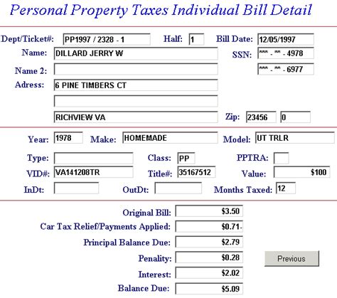 Vehicle Personal Property Tax Shenandoah County Va